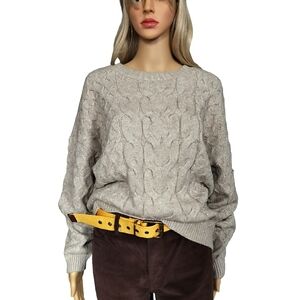 Cyrus Women's Cable Knit Sweater - Cream